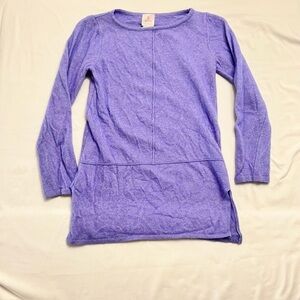 Wool and Cashmere Purple Long Sleeve Top
